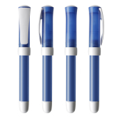 Helder donkerblauw - wit - blauwe inkt