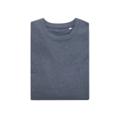 Iqoniq Denali gerecycled katoen sweater ongeverfd, heather navy (L)