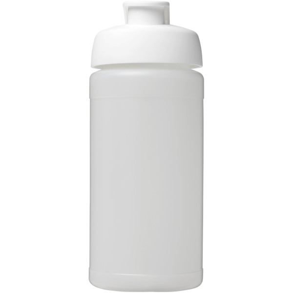 Baseline® Plus 500 ml flip lid sport bottle - Transparent/White