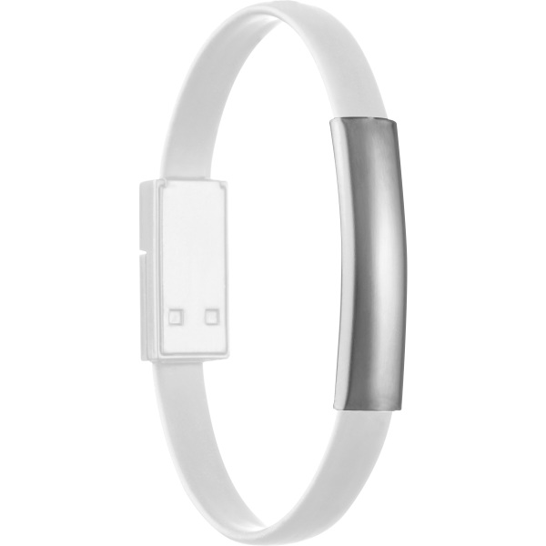 Silicone wristband for Data- or Powertransfer.