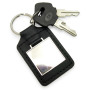 Leather Key Fob with Square Emblem