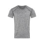 Stedman T-shirt Active-Dry reflective SS for him grey heather 2XL