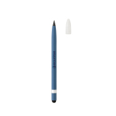 Aluminium blækfri pen med viskelæder, blå