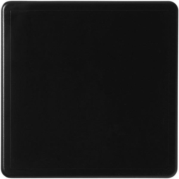 Terran square coaster with 100% recycled plastic - Solid black