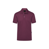 PM 6 Men's Workwear Polo Shirt Modern-Flair, from Sustainable Material , 51% GRS Certified Recycled Polyester / 47% Conventional Cotton / 2% Conventional Elastane - aubergine - XL