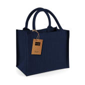 Jute Mini Gift Bag - Navy/Navy - One Size