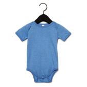 Bella Baby Jersey Short Sleeve Bodysuit, Heather Columbia Blue, 12-18, Bella+Canvas