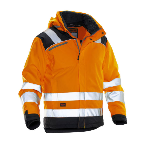 1347 Hi-vis winter jacket star oranje/zwart xs