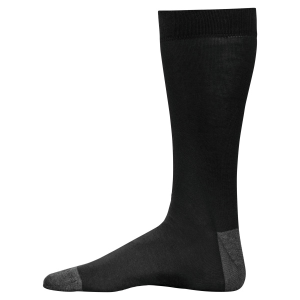 Halflange, geklede sokken van gemerceriseerd katoen - 'Origine France Garantie' Black / Dark Grey Heather 35/38 EU