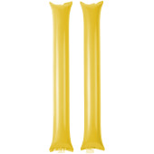 Cheer 2 delige opblaasbare cheering sticks - Geel