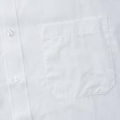 RUS Men SS Classic Pure Cotton Poplin Shirt, White, S