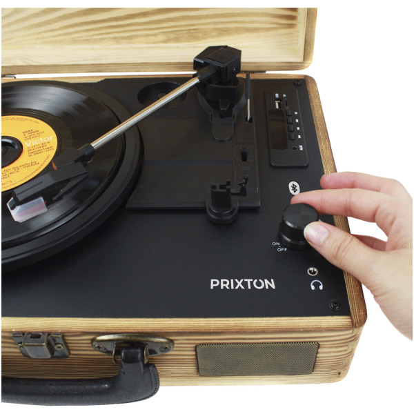 Prixton VC400 vinyl MP3-speler - Hout