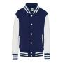 AWDis Kids Varsity Jacket, Oxford Navy/White, 12-13, Just Hoods