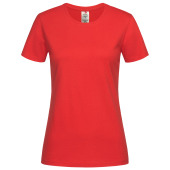 Stedman T-shirt Crewneck Classic-T Organic for her 186c scarlet red M