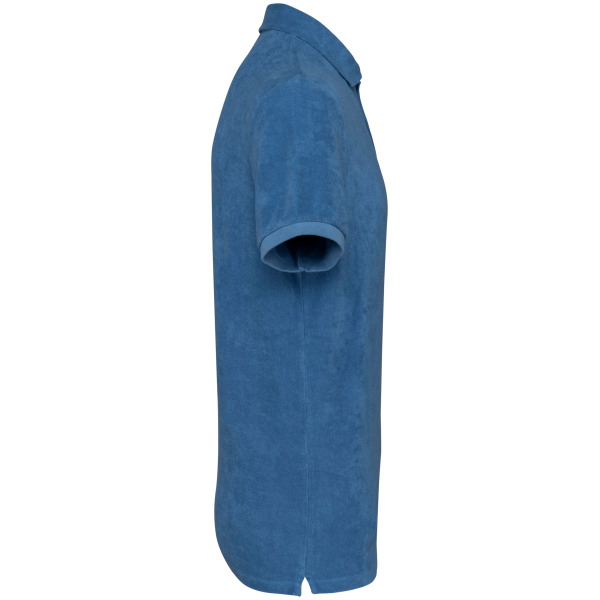 Herenpolo Terry Towel Riviera Blue S