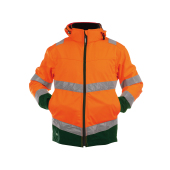Fluo-oranje/flessengroen