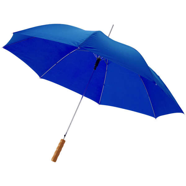 Lisa 23'' automatische paraplu met houten handvat - Koningsblauw