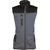 Driekleurige softshell damesbodywarmer Driekleurige softshell damesbodywarmer