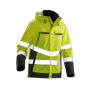Jobman 1383 Hi-vis lined jacket geel/zwart xxl