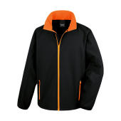 Printable Softshell Jacket - Black/Orange - 4XL