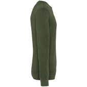Ecologische uniseks sweater met ronde hals French Terry Washed Organic Khaki 4XL