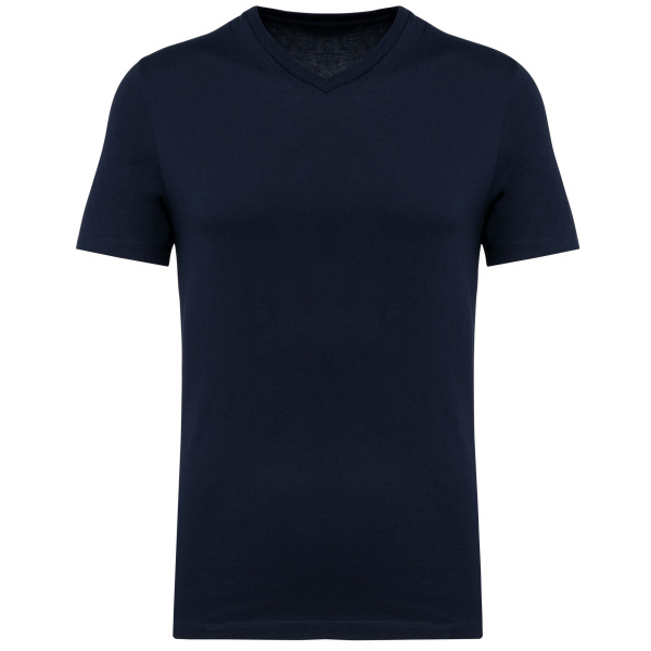 Supima® heren-t-shirt V-hals korte mouwen Deep Navy 3XL