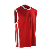 Men's Quick Dry Basketball Top - Red/White - 2XL