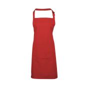 'Colours' Bib Apron with Pocket, Red, ONE, Premier