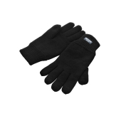 Fully Lined Thinsulate Gloves - Black - S/M