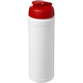 Baseline® Plus 750 ml sportfles met flipcapdeksel - Wit/Rood