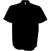 Men's short-sleeved cotton poplin shirt Black XXL