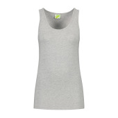L&S Tanktop cot/elast for her grey heather XL