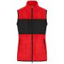 Ladies' Fleece Vest - red/black - XS