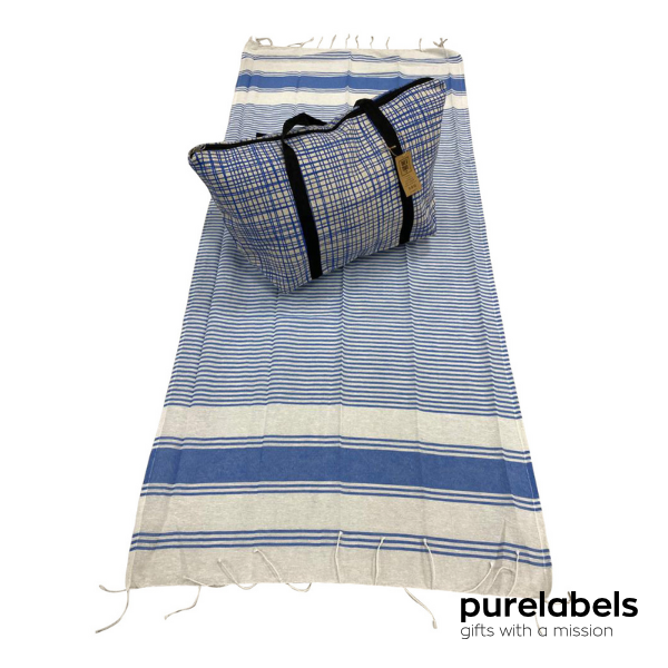 Handdoek | Strandtas | Hamam | Luxe zomergeschenk