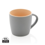 Ceramic mug with coloured inner, brown, grey
