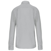 Heren poplin overhemd lange mouwen Snow Grey XS