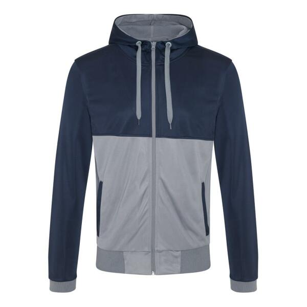 AWDis Cool Retro Track Zoodie, French Navy/Sport Grey, M, Just Cool