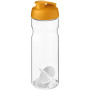 H2O Active® Base 650 ml shaker bottle - Orange/Transparent