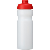 Baseline® Plus 650 ml sportflaska med uppfällbart lock - Transparent/Röd