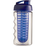 H2O Active® Bop 500 ml sportfles en infuser met flipcapdeksel - Transparant/Blauw