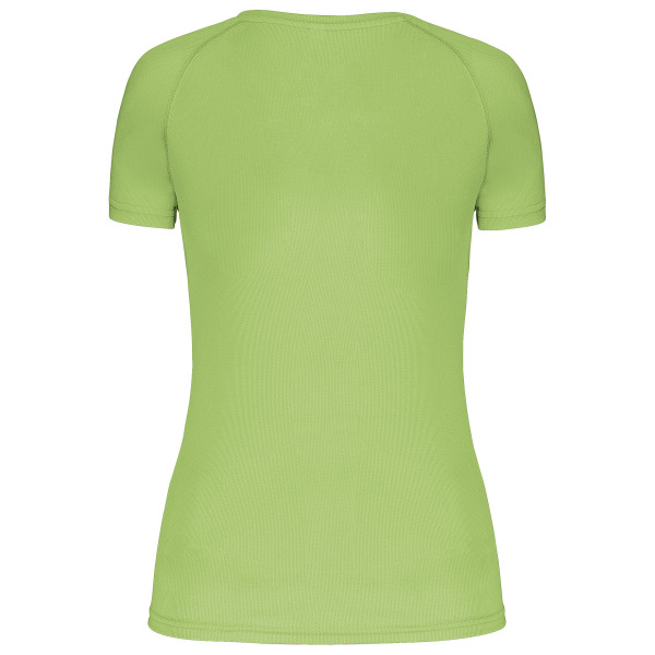 Dames sport-t-shirt V-hals Lime XS