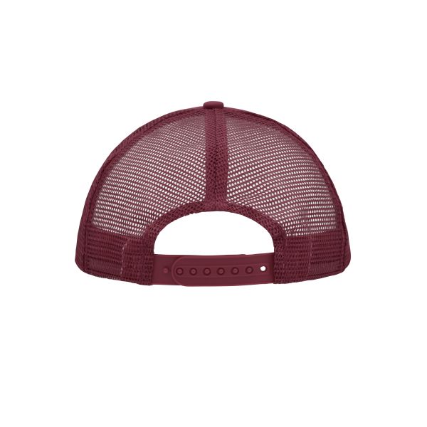 MB070 5 Panel Polyester Mesh Cap dieprood one size