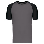 Baseball - Tweekleurig t-shirt Slate Grey / Black XL