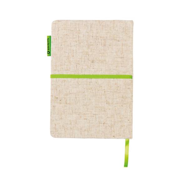 A5 Eco jute notebook, green