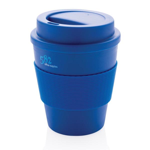 Herbruikbare koffiebeker met schroefdop 350ml, blauw