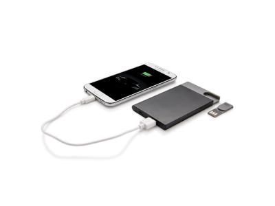 2.500 mAh powerbank - 8 GB USB, zwart 2.500 mAh powerbank - 8 GB USB, zwart