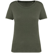 Ecologisch verwassen dames-T-shirt Washed Organic Khaki S