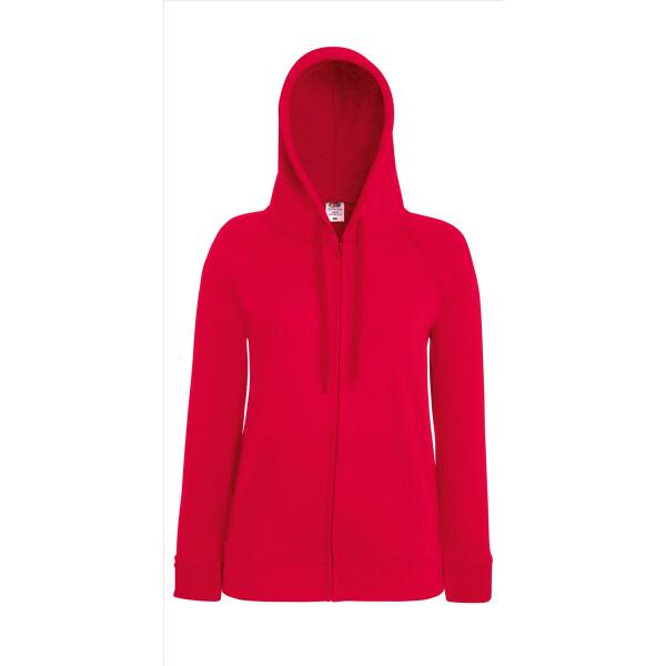 FOTL Lady-Fit L.weight Hooded Sweat Jacket, Red, XL