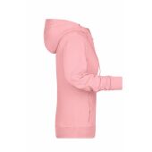 8025 Ladies' Zip Hoody roze-melange XS