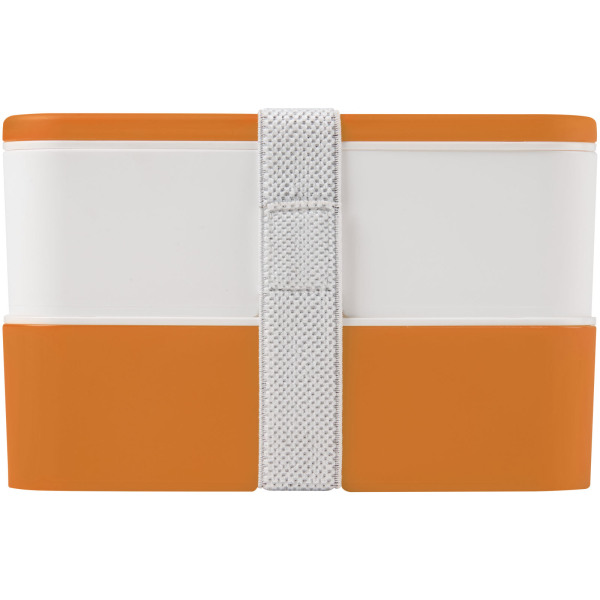 MIYO double layer lunch box - Orange/White/White
